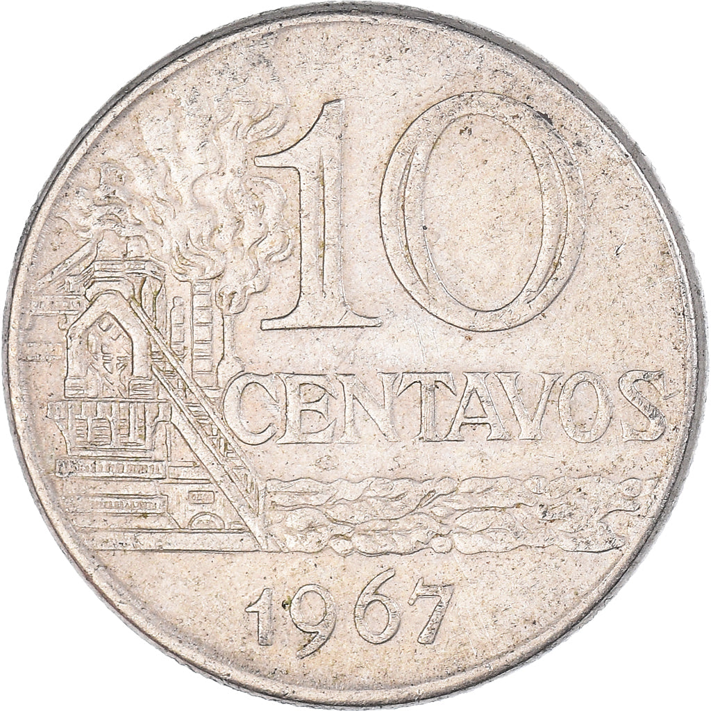 Munten, Brazilië, 10 Centavos, 1967