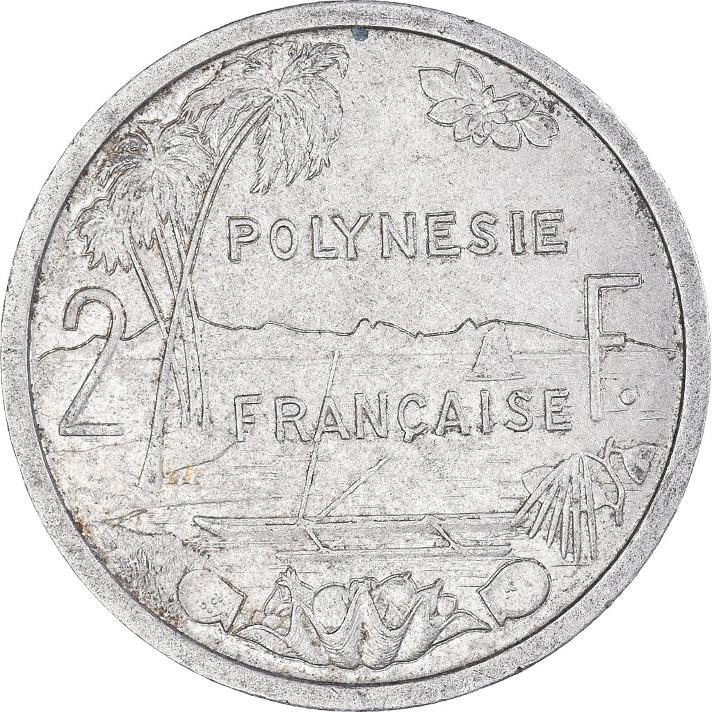 Moneda, Polinesia francesa, 2 Francs, 1965