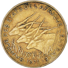 Coin, Central African States, 10 Francs, 1974