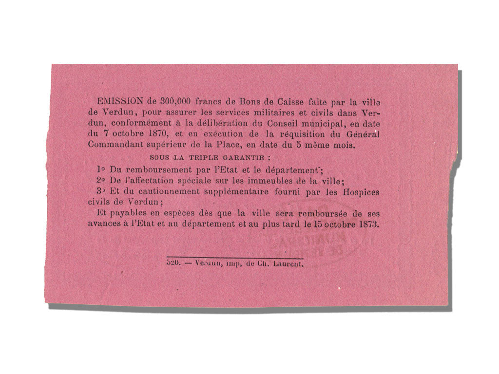 Billete, 5 Francs, 1870, Francia, UNC