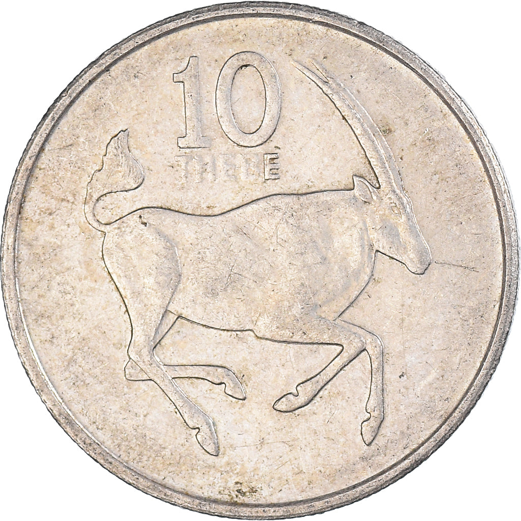 Moeda, Botsuana, 10 Thebe, 1980