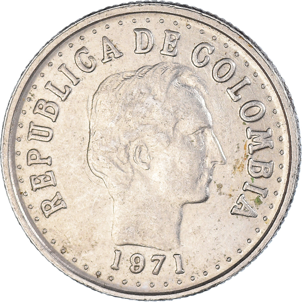Moeda, Colômbia, 20 Centavos, 1971