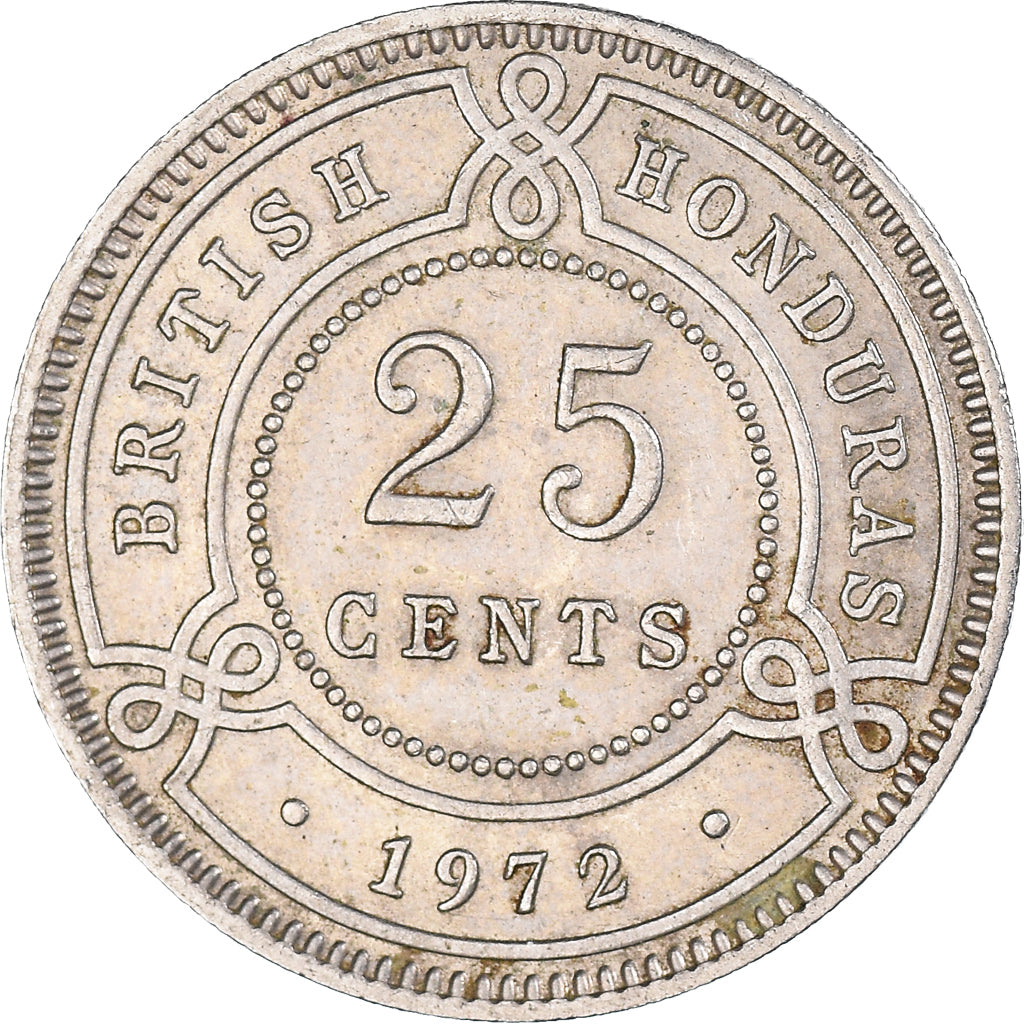 Moeda, Honduras Britânicas, 25 Cents, 1972