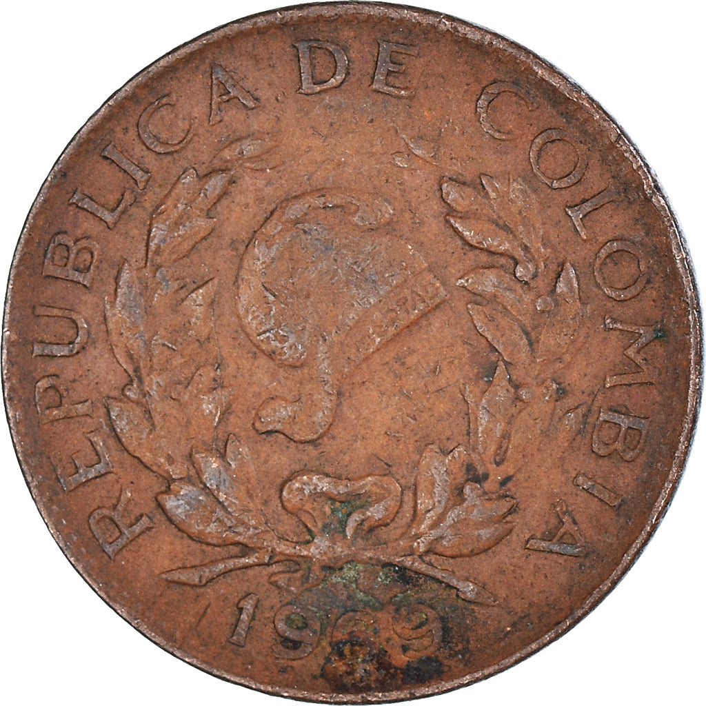Coin, Colombia, 5 Centavos, 1969