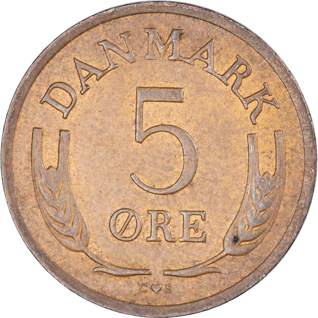 Munten, Denemarken, 5 Öre, 1969