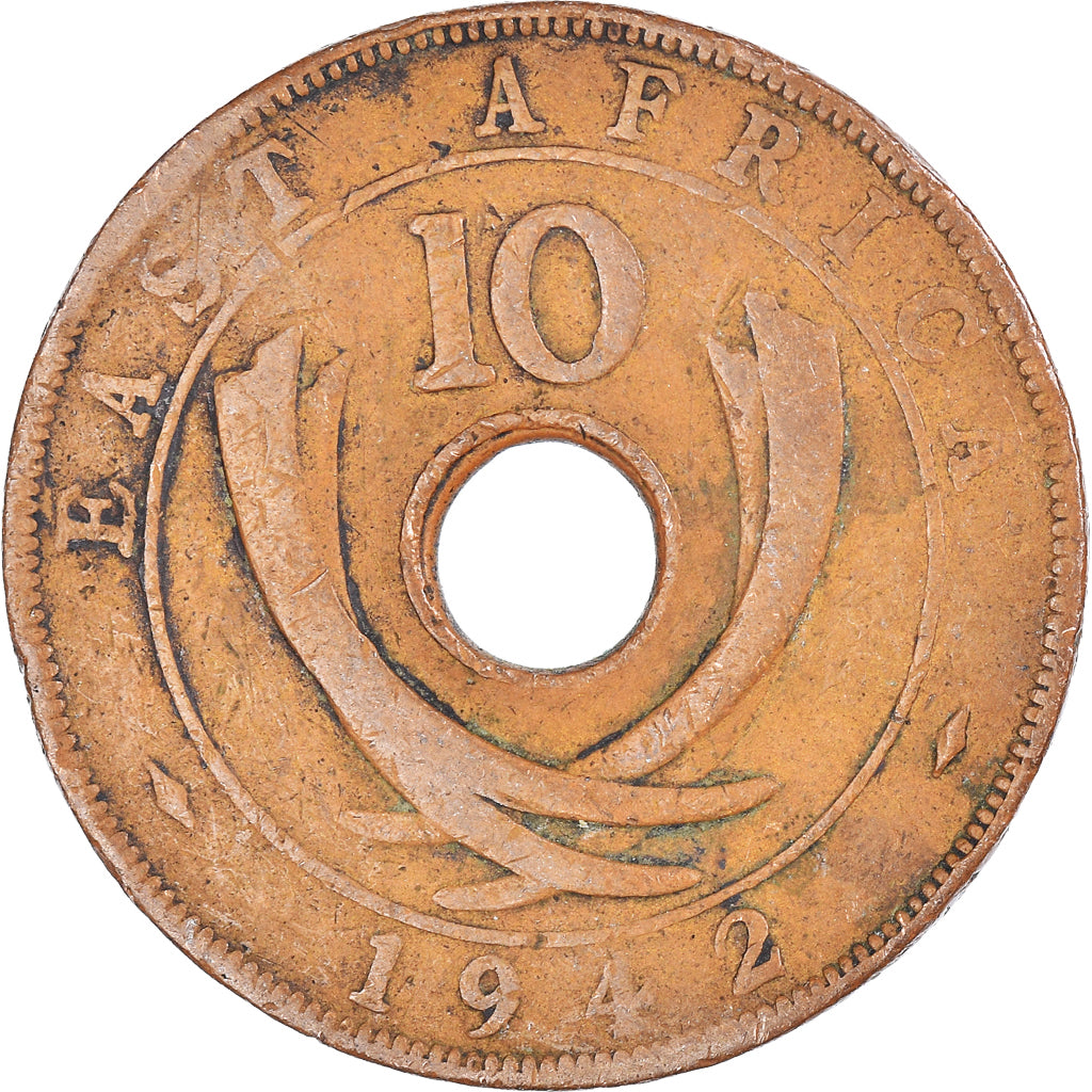 Monnaie, Afrique Orientale, 10 Cents, 1942