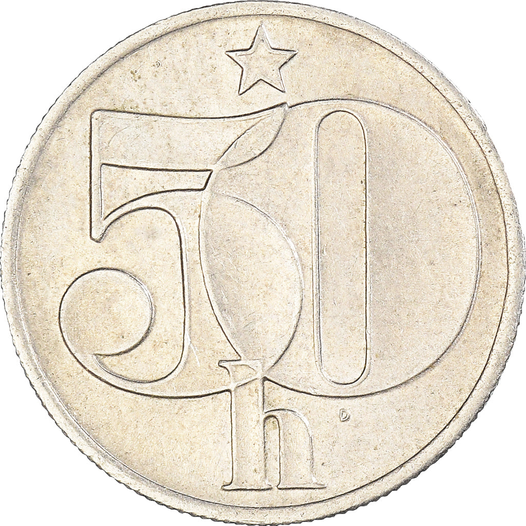 Moneta, Cecoslovacchia, 50 Haleru, 1987