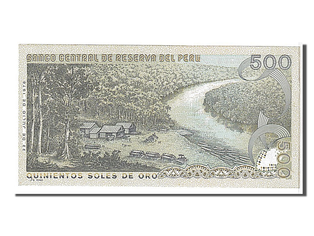 Billete, 500 Soles De Oro, 1976, Perú, UNC