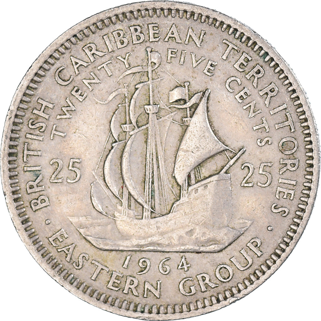 Münze, British Caribbean Territories, 25 Cents, 1964