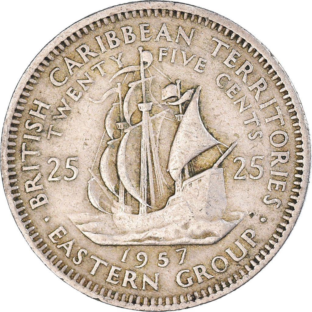 Moneta, Territori britannici d'oltremare, 25 Cents, 1957