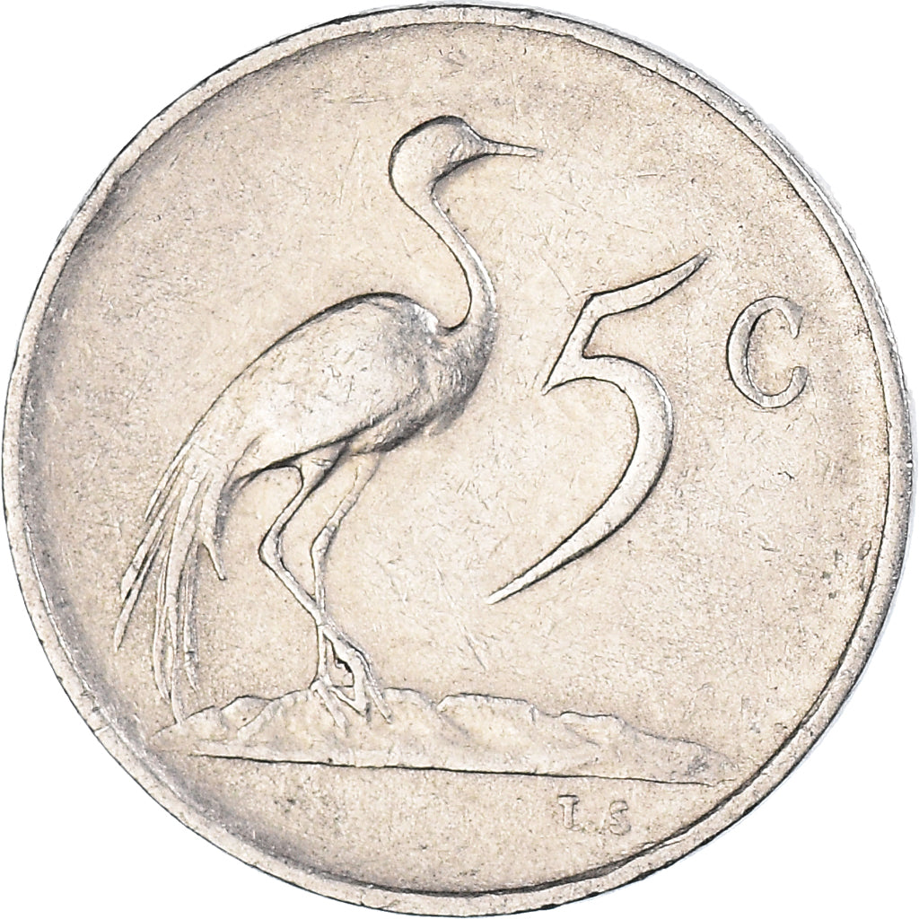 Moeda, África do Sul, 5 Cents, 1976