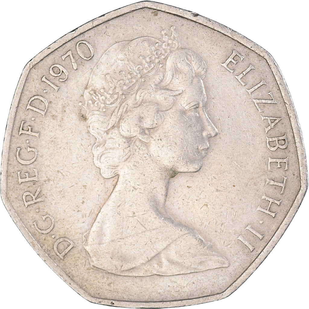 Coin, Great Britain, 50 New Pence, 1970