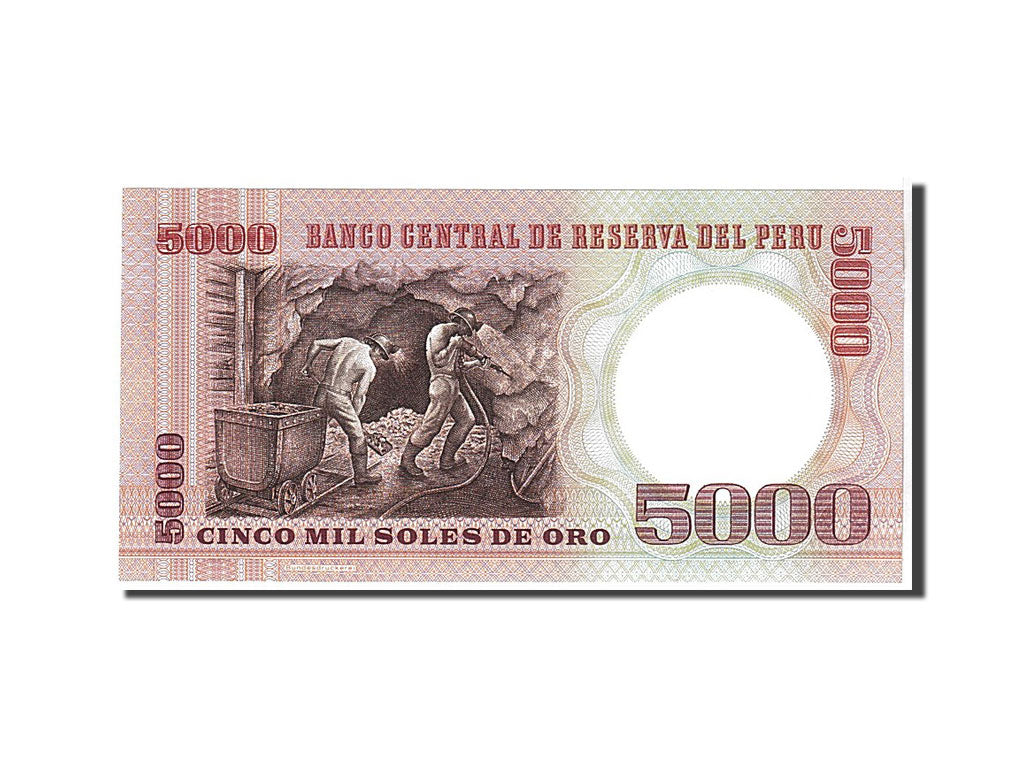 Biljet, Peru, 5000 Soles De Oro, 1985, KM:117c, NIEUW