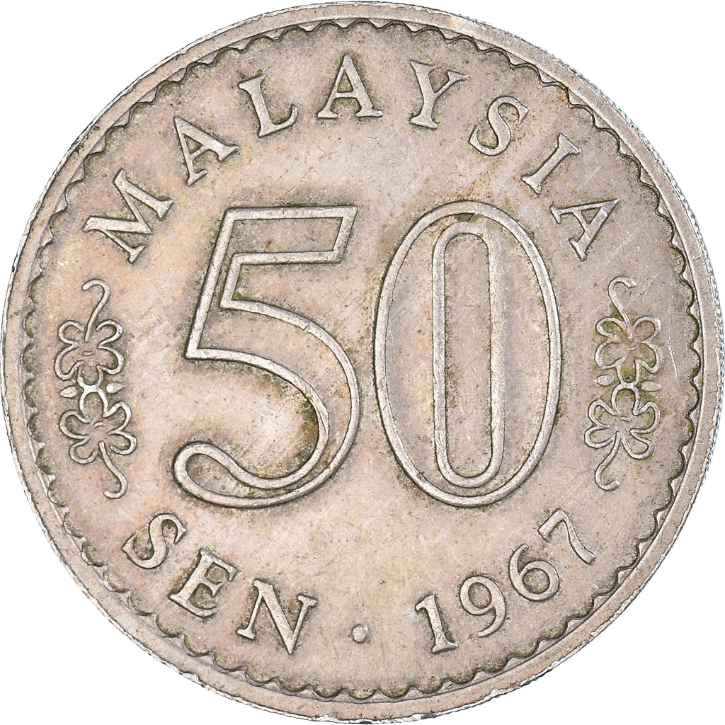Münze, Malaysia, 50 Sen, 1967