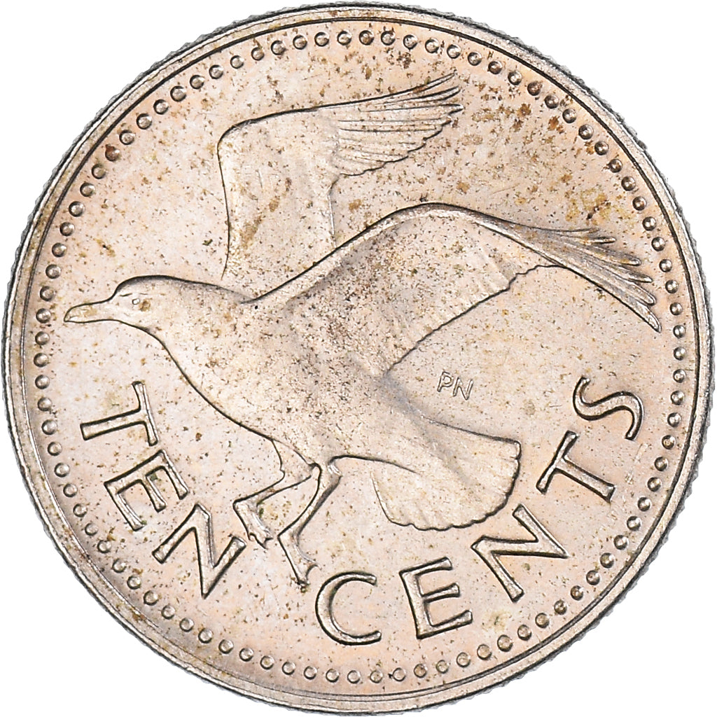 Munten, Barbados, 10 Cents, 1973