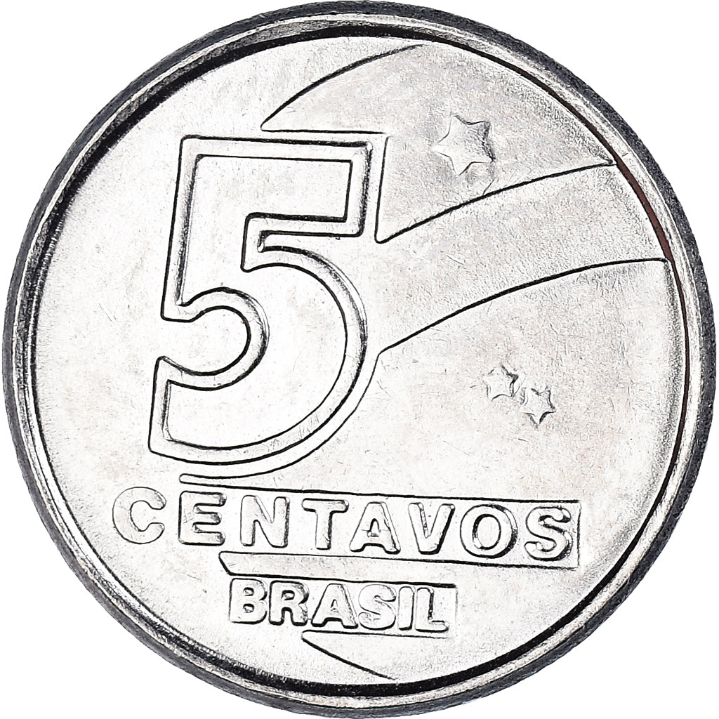 Coin, Brazil, 5 Centavos, 1989