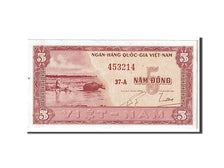 Billete, 5 D<ox>ng, 1955, Vietnam del Sur, UNC