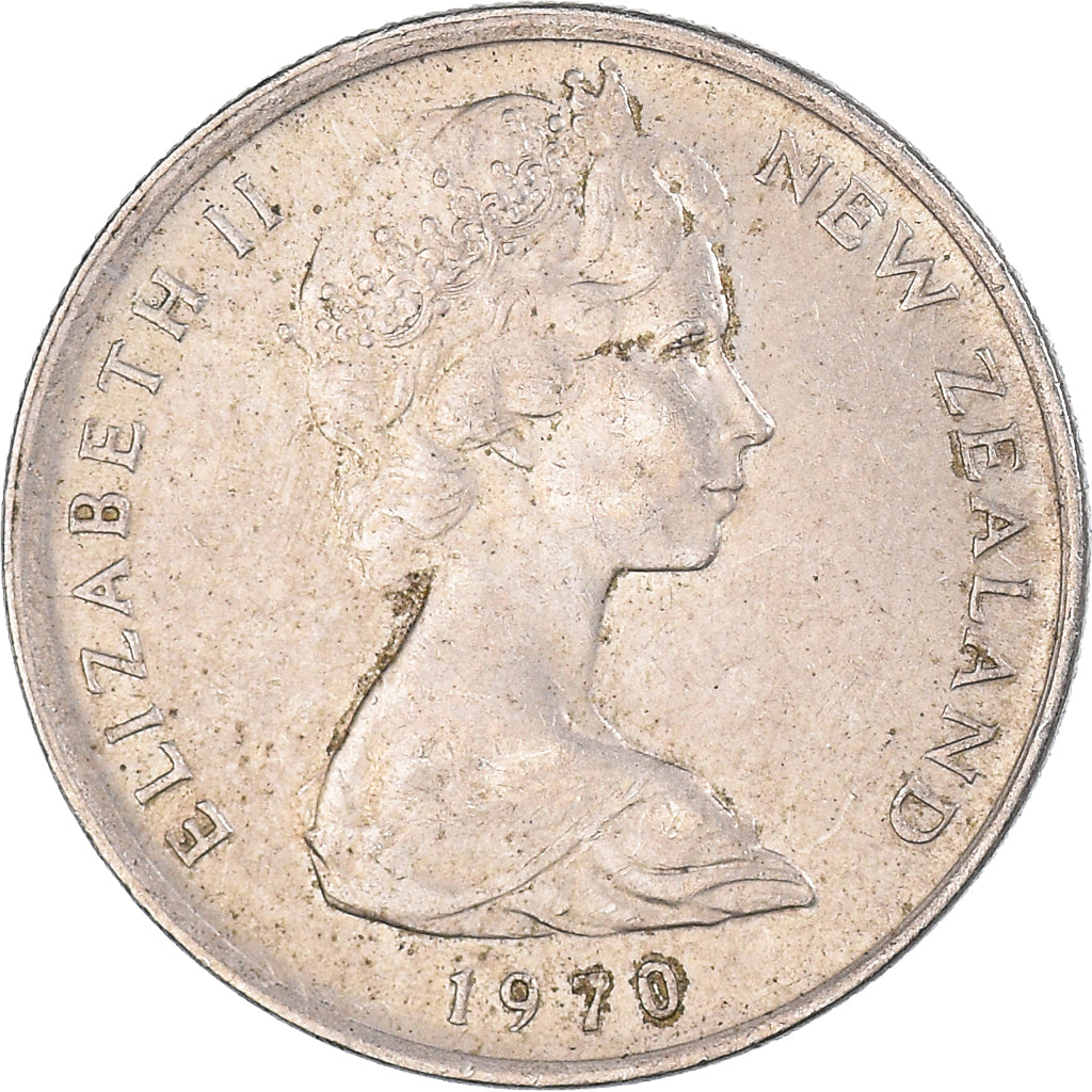 Coin, New Zealand, 5 Cents, 1970
