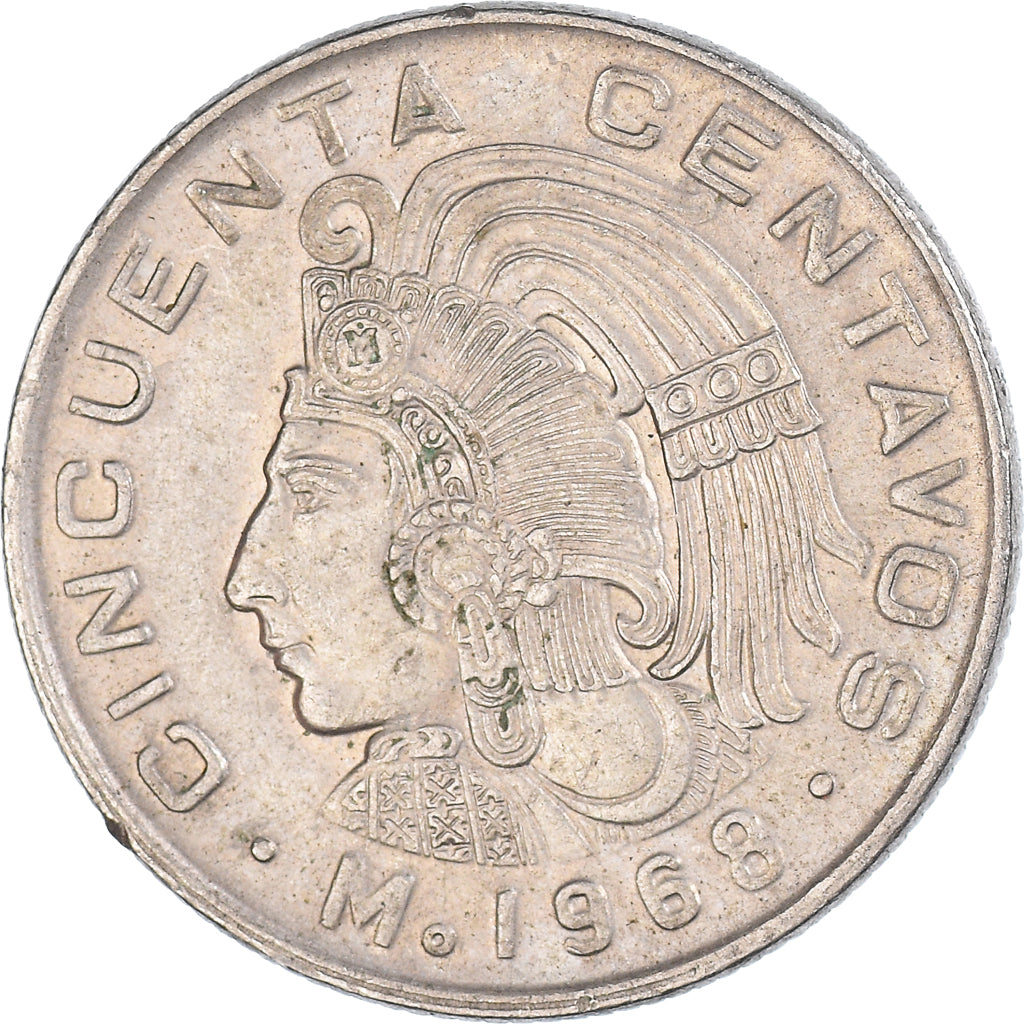 Moeda, México, 50 Centavos, 1968