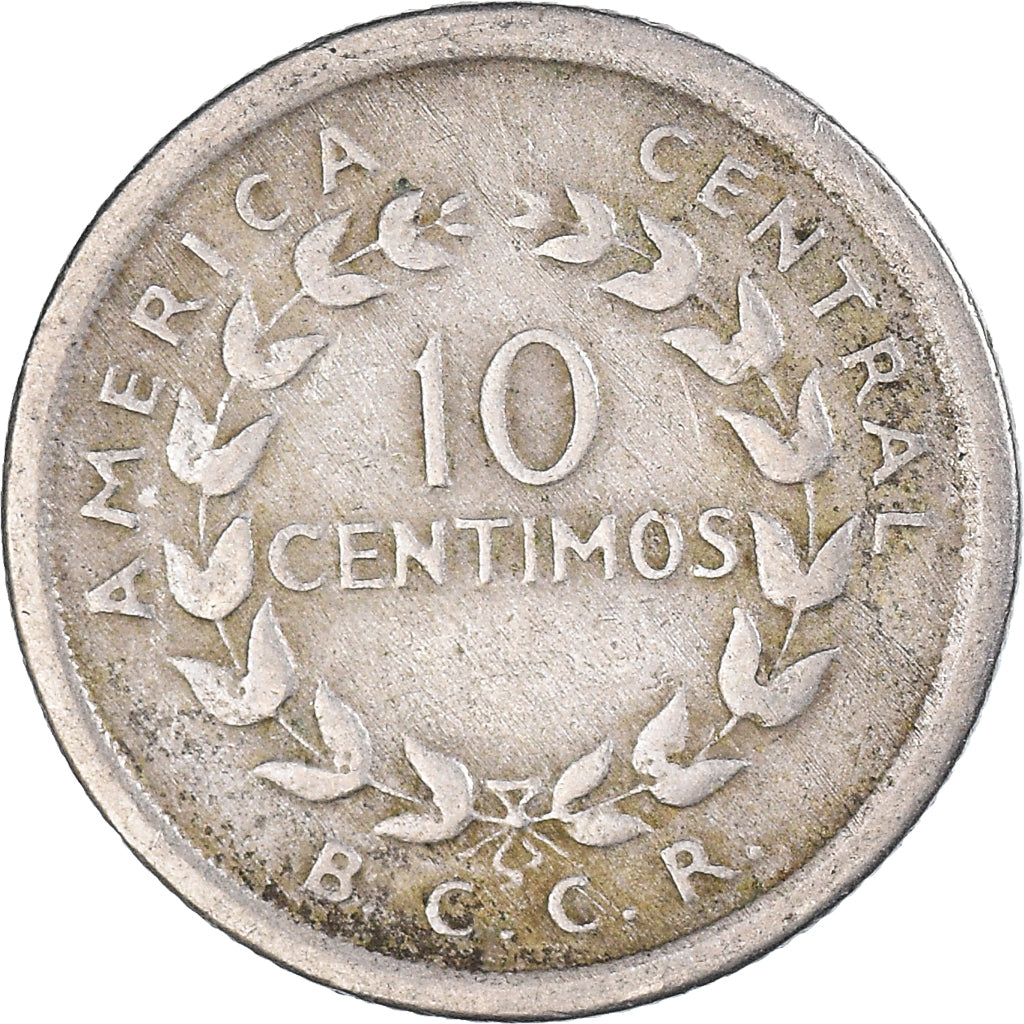 Munten, Costa Rica, 10 Centimos, 1951