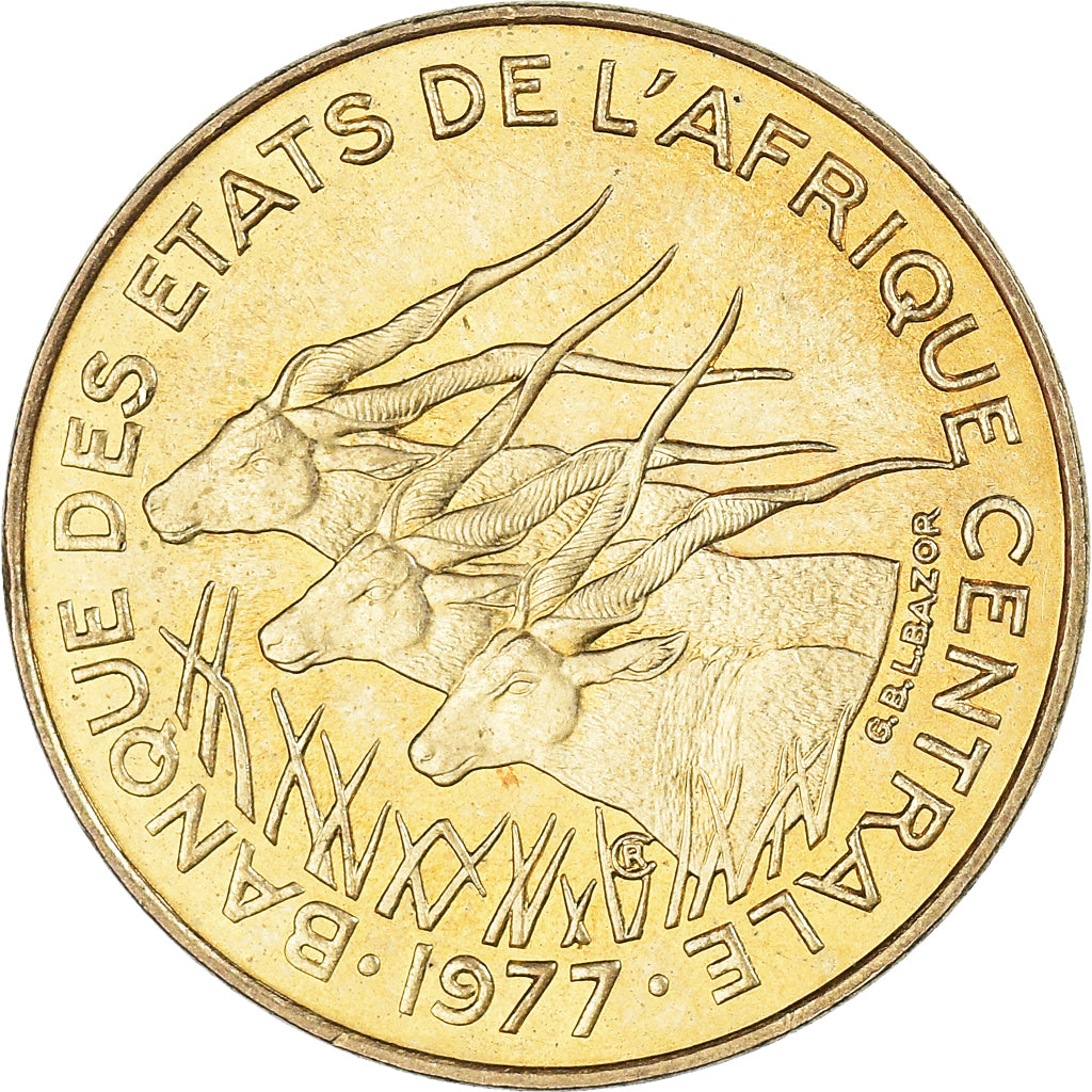 Coin, Central African States, 10 Francs, 1977