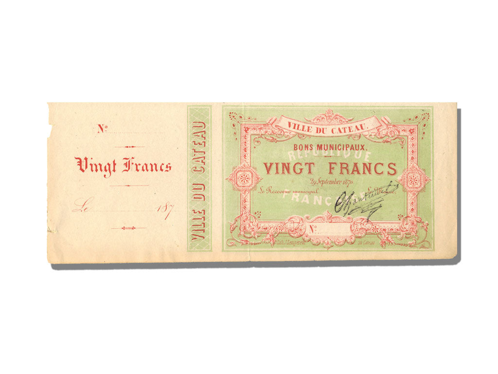 Banknote, 20 Francs, 1870, France, UNC(63)