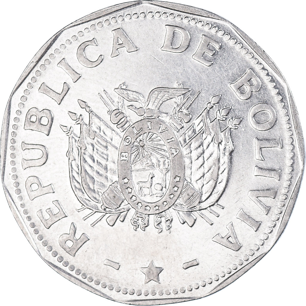 Coin, Bolivia, 2 Bolivianos, 1991