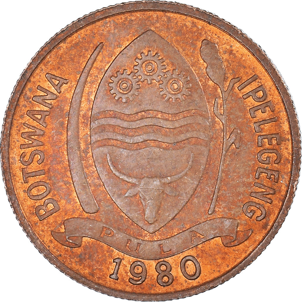 Coin, Botswana, 5 Thebe, 1980
