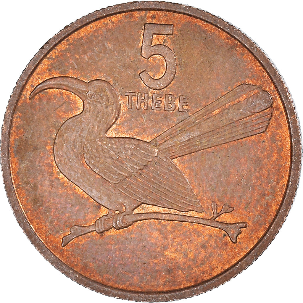 Coin, Botswana, 5 Thebe, 1980