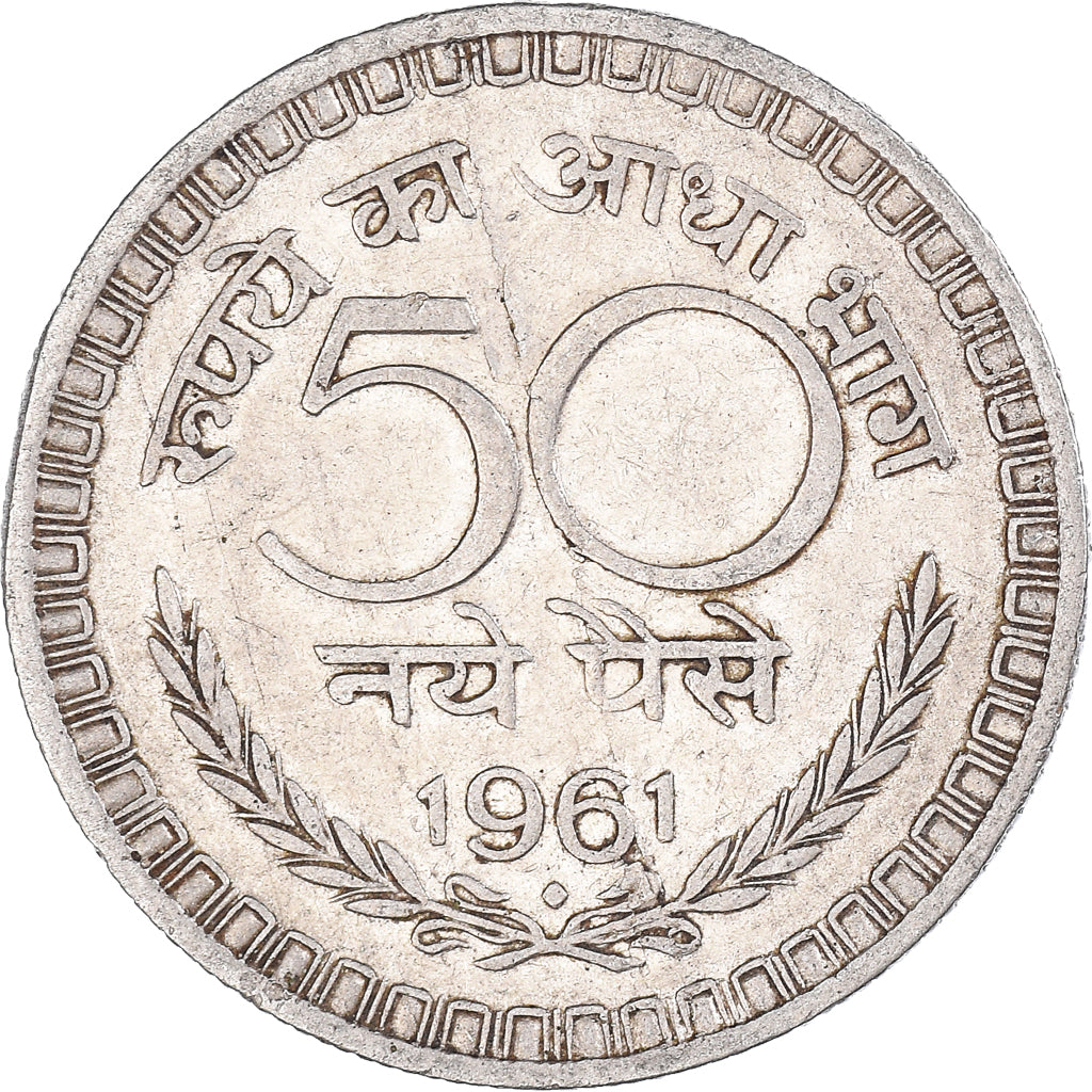 Coin, INDIA-REPUBLIC, 50 Naye Paise, 1961