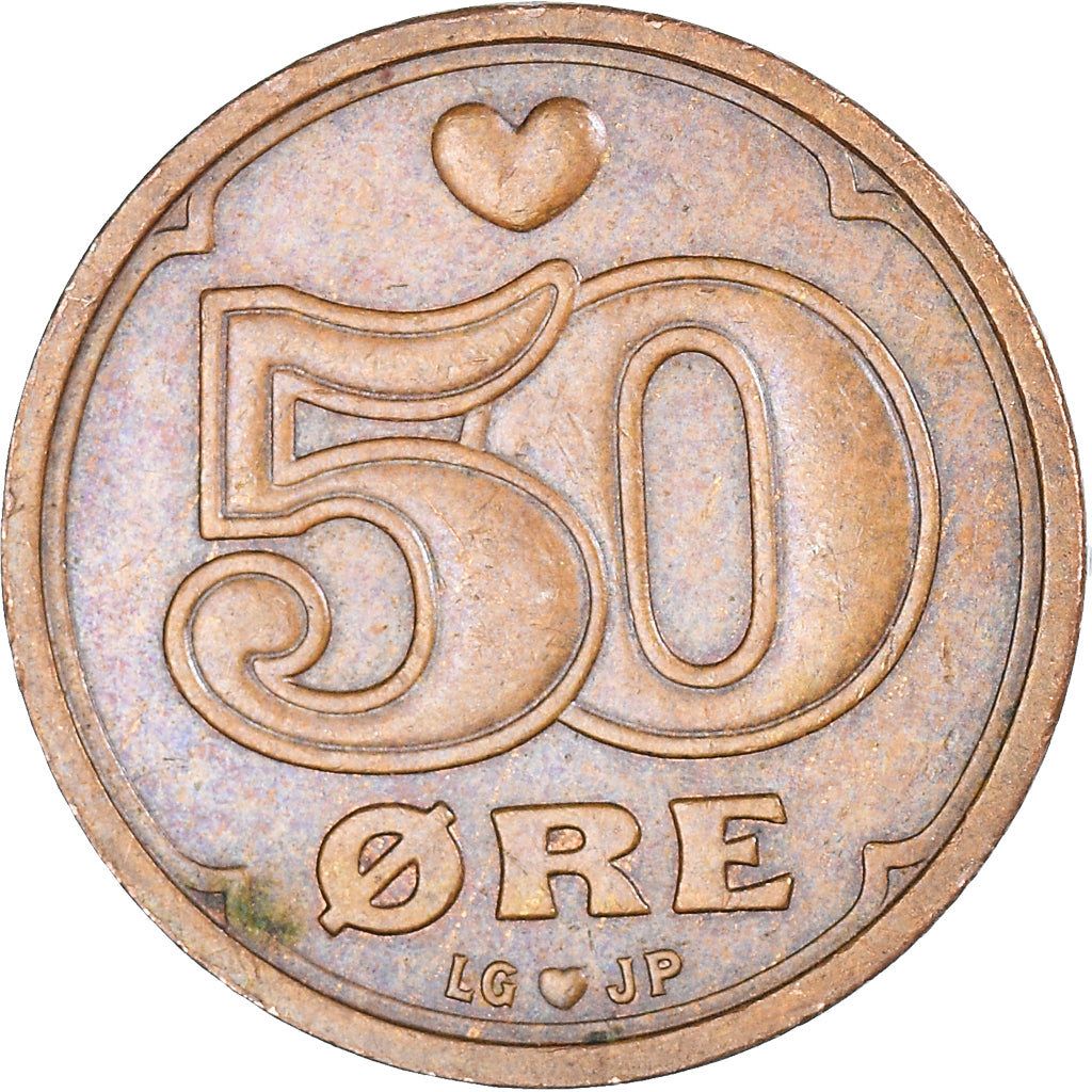 Moneta, Dania, 50 Öre, 1991