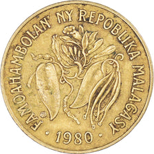 Coin, Madagascar, 10 Francs, 2 Ariary, 1980