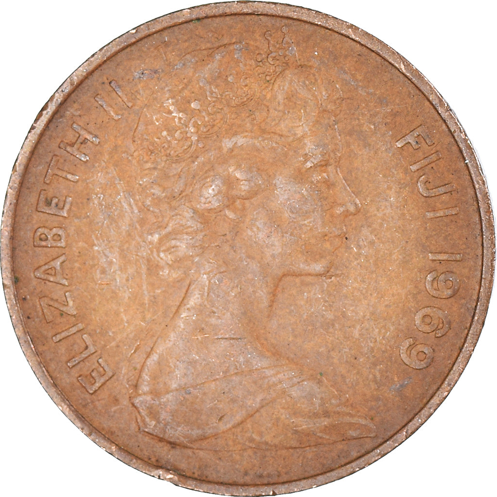 Monnaie, Fidji, 2 Cents, 1969
