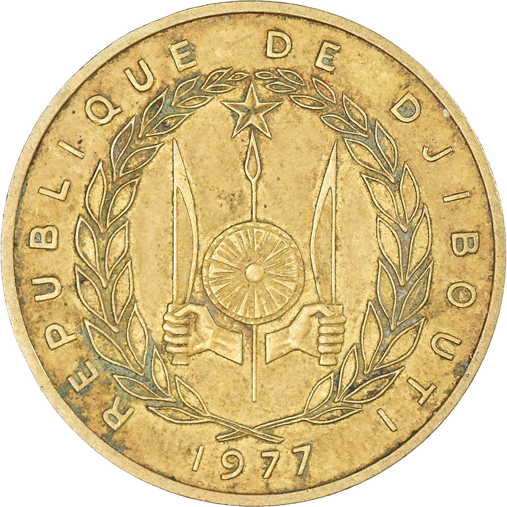 Moneda, Yibuti, 20 Francs, 1977