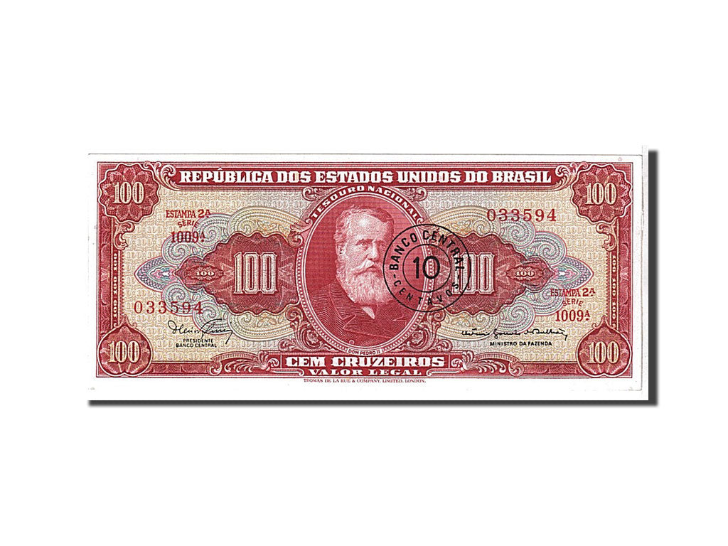 Geldschein, Brasilien, 10 Centavos on 100 Cruzeiros, 1966, KM:185b, UNZ