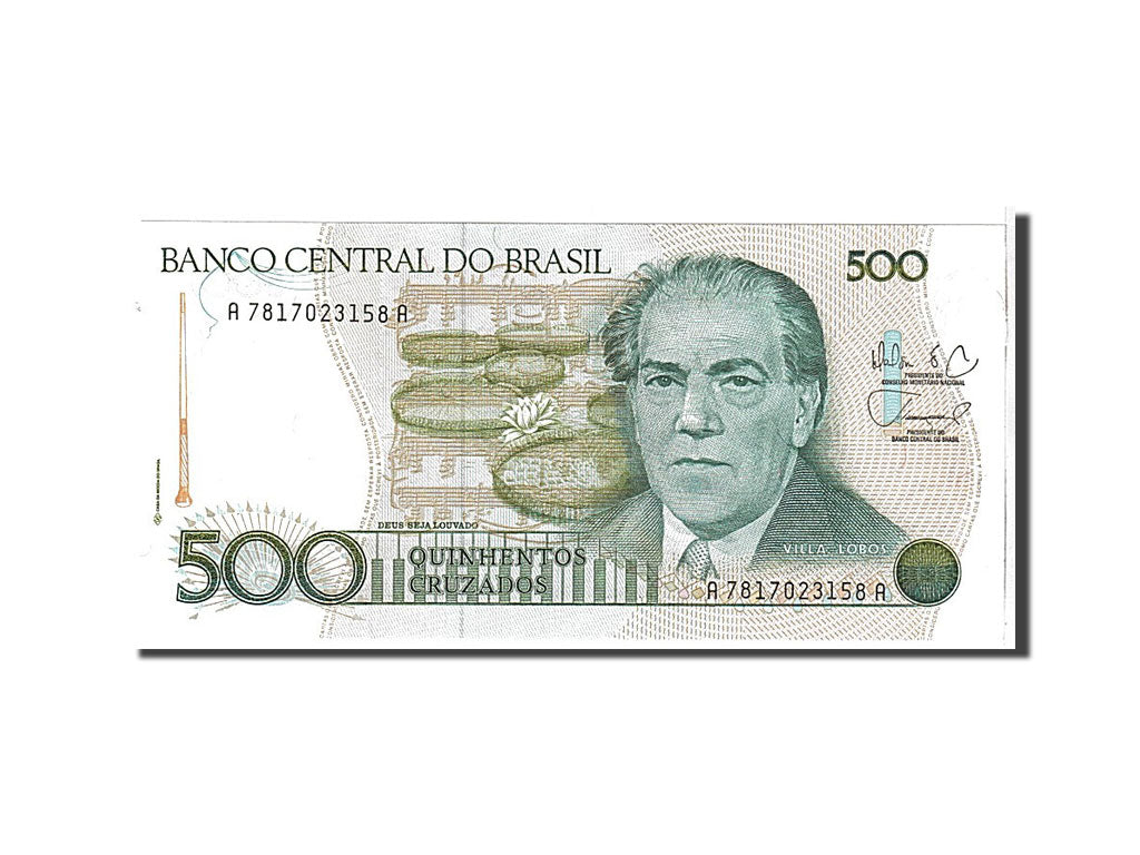 Banknote, Brazil, 500 Cruzados, 1988, UNC(65-70)