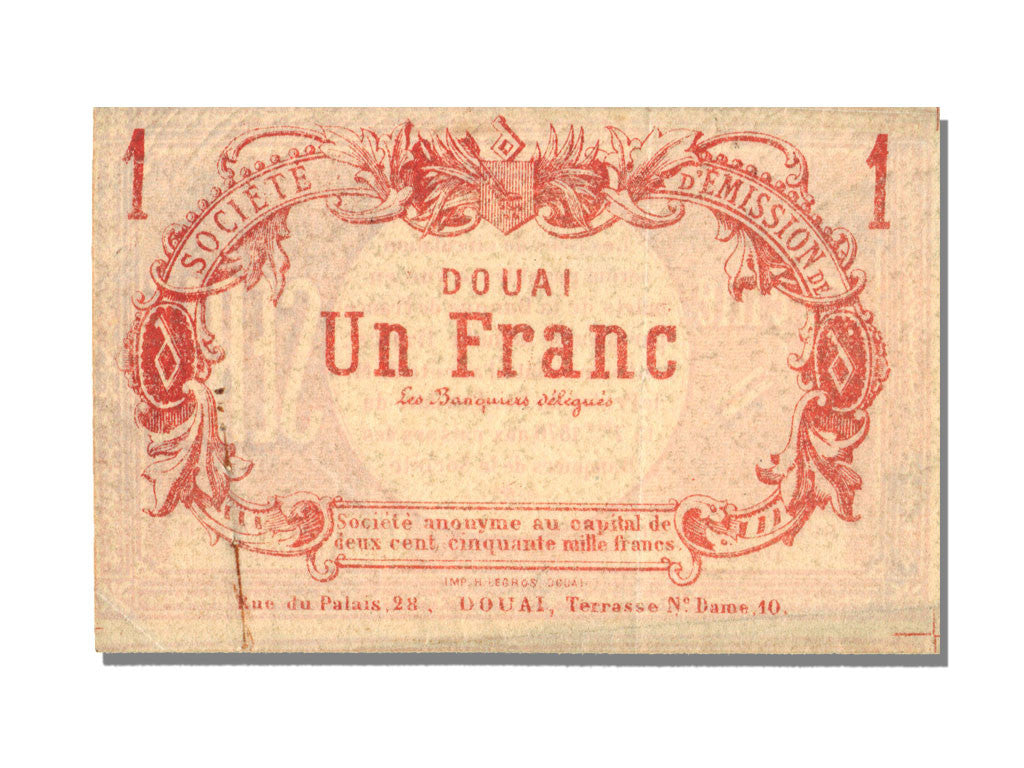 Banconote, BB+, 1 Franc, 1870, Francia