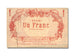 Biljet, 1 Franc, 1870, Frankrijk, TTB+