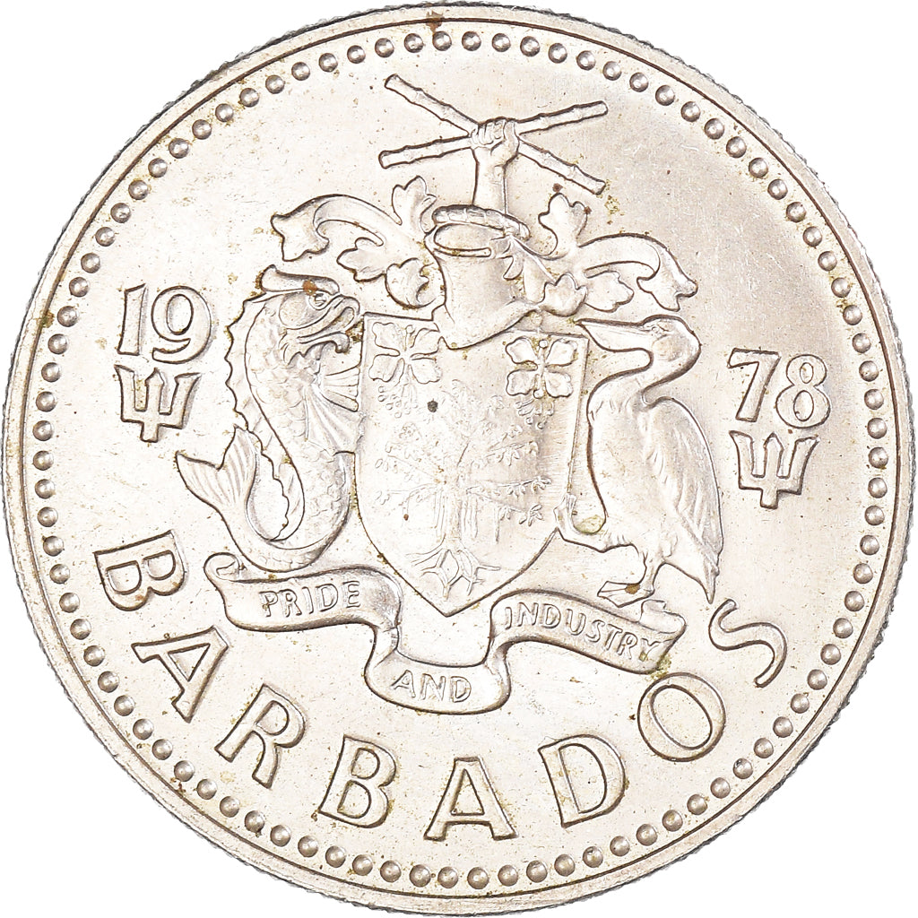 Coin, Barbados, 25 Cents, 1978