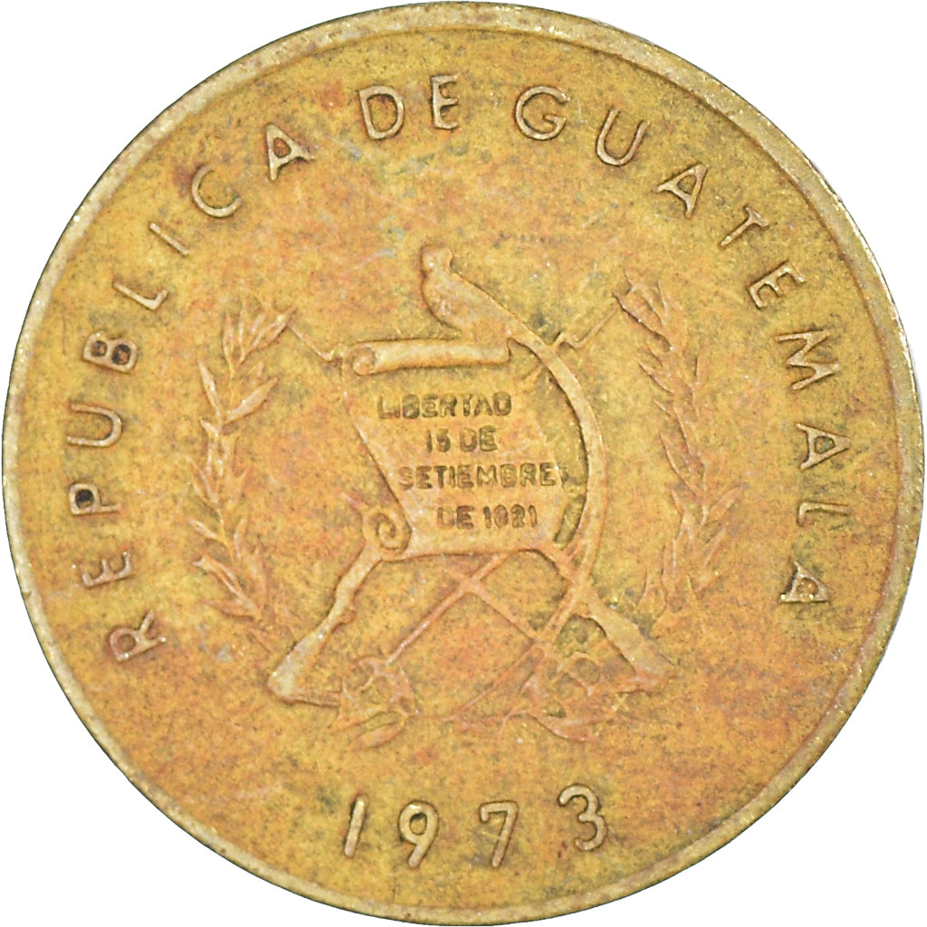 Coin, Guatemala, Centavo, Un, 1973