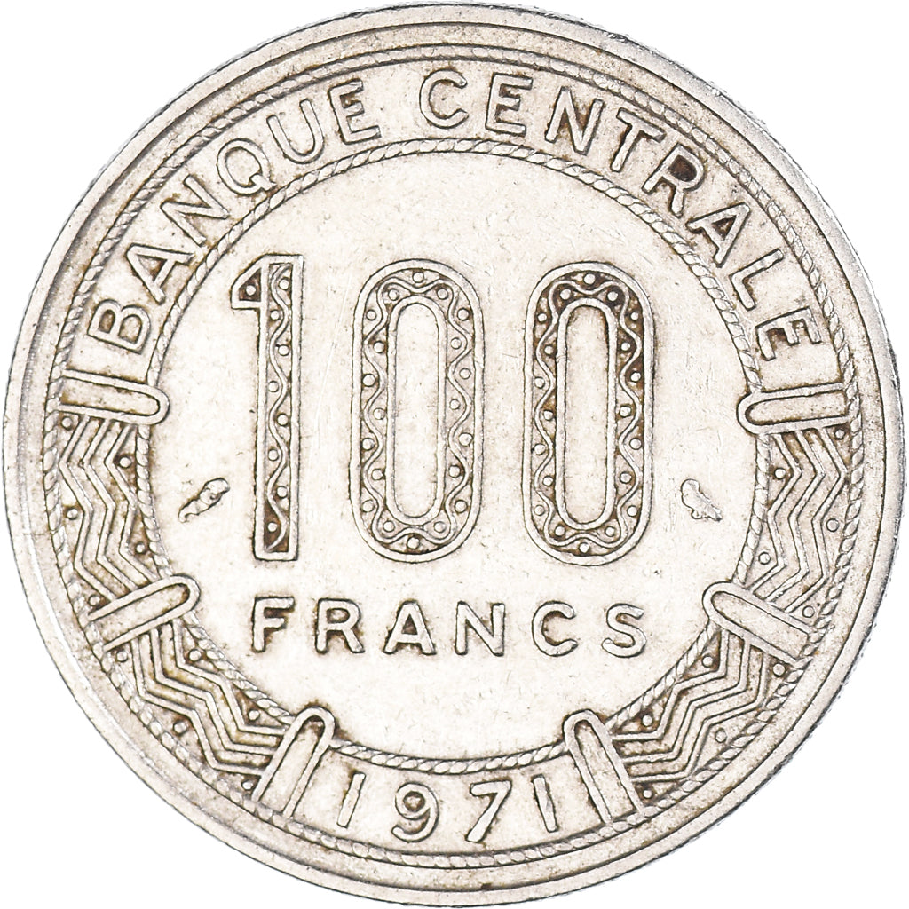 Moneda, República Centroafricana, 100 Francs, 1971