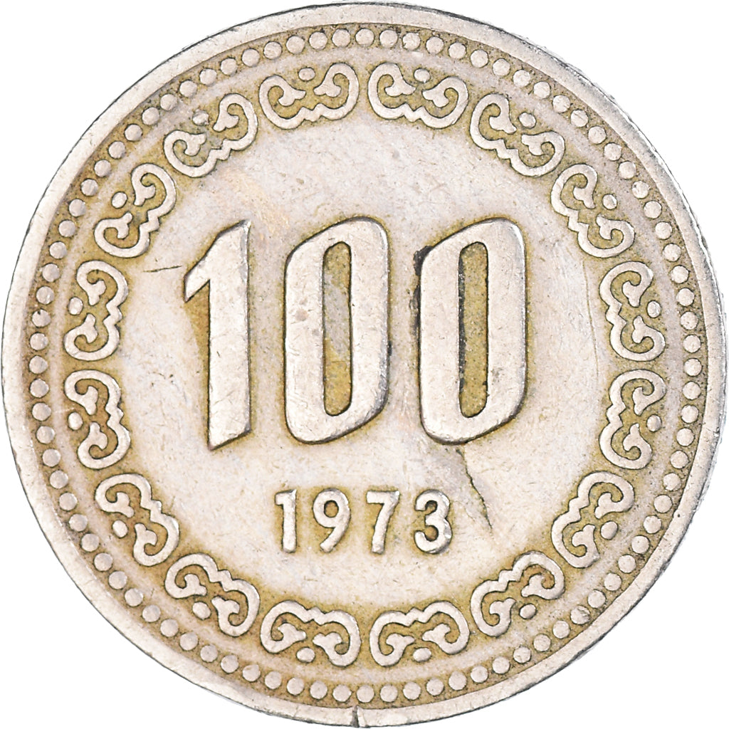 Munten, KOREA - ZUID, 100 Won, 1973