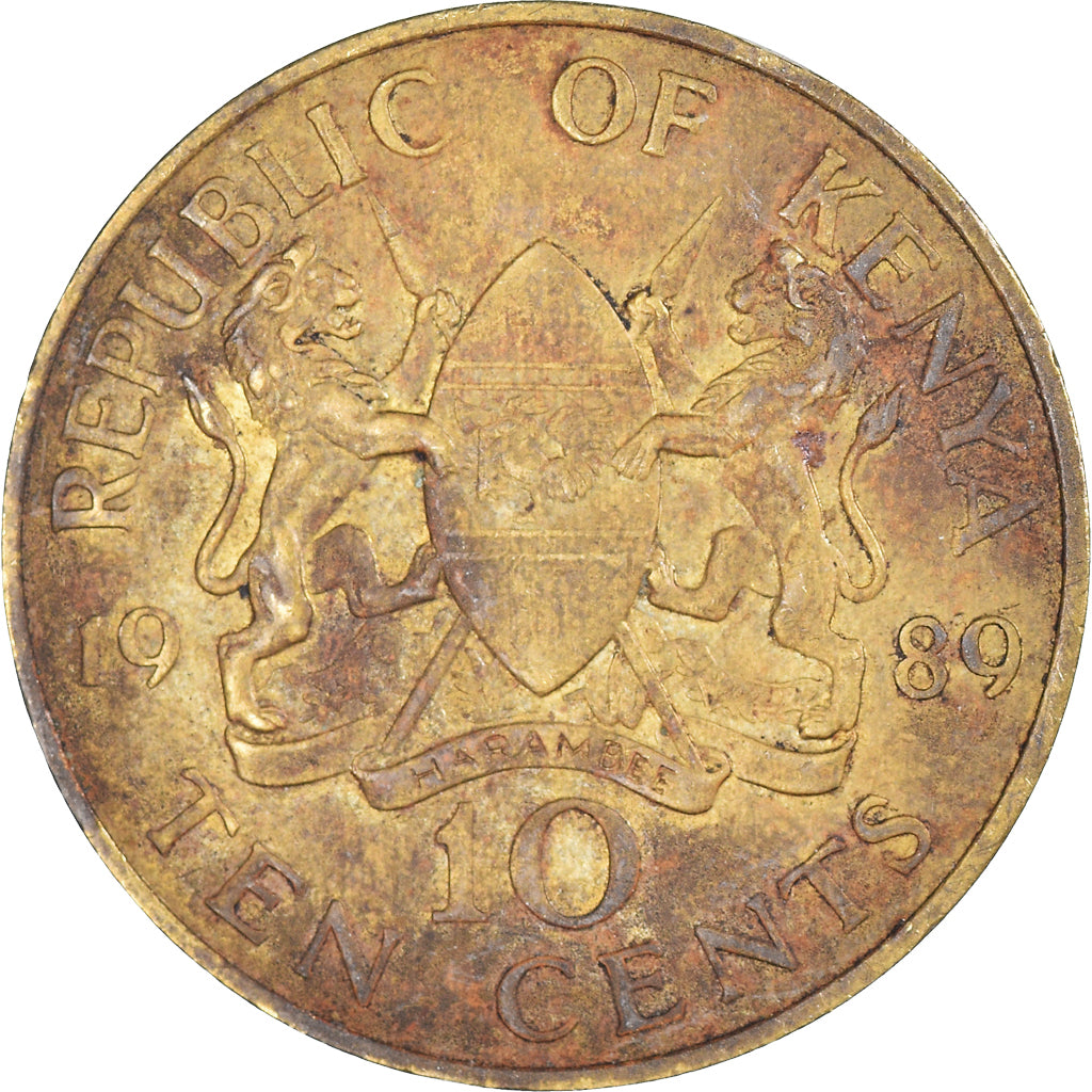 Munten, Kenia, 10 Cents, 1989