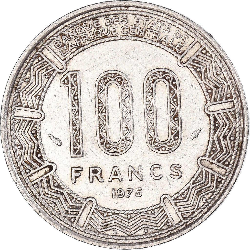 Münze, Gabun, 100 Francs, 1975