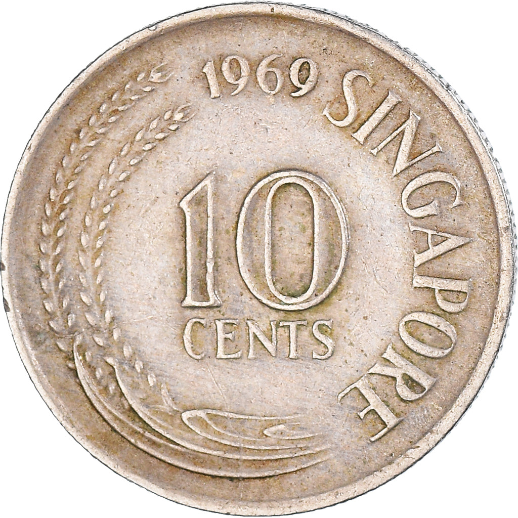 Moneta, Singapore, 10 Cents, 1969