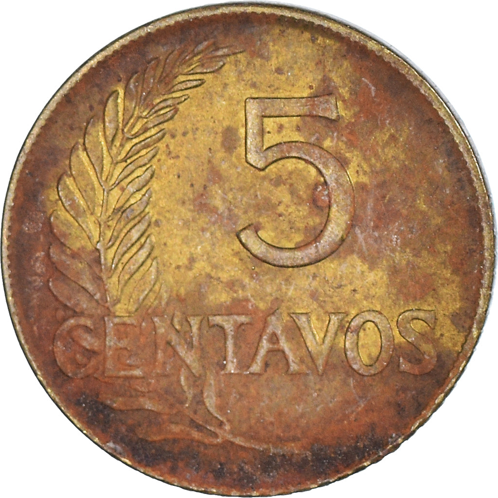 Münze, Peru, 5 Centavos, 1964