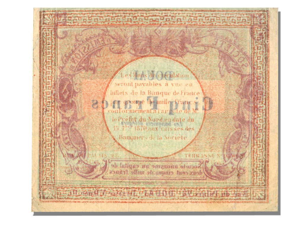 Banknote, 5 Francs, 1870, France, UNC(63)