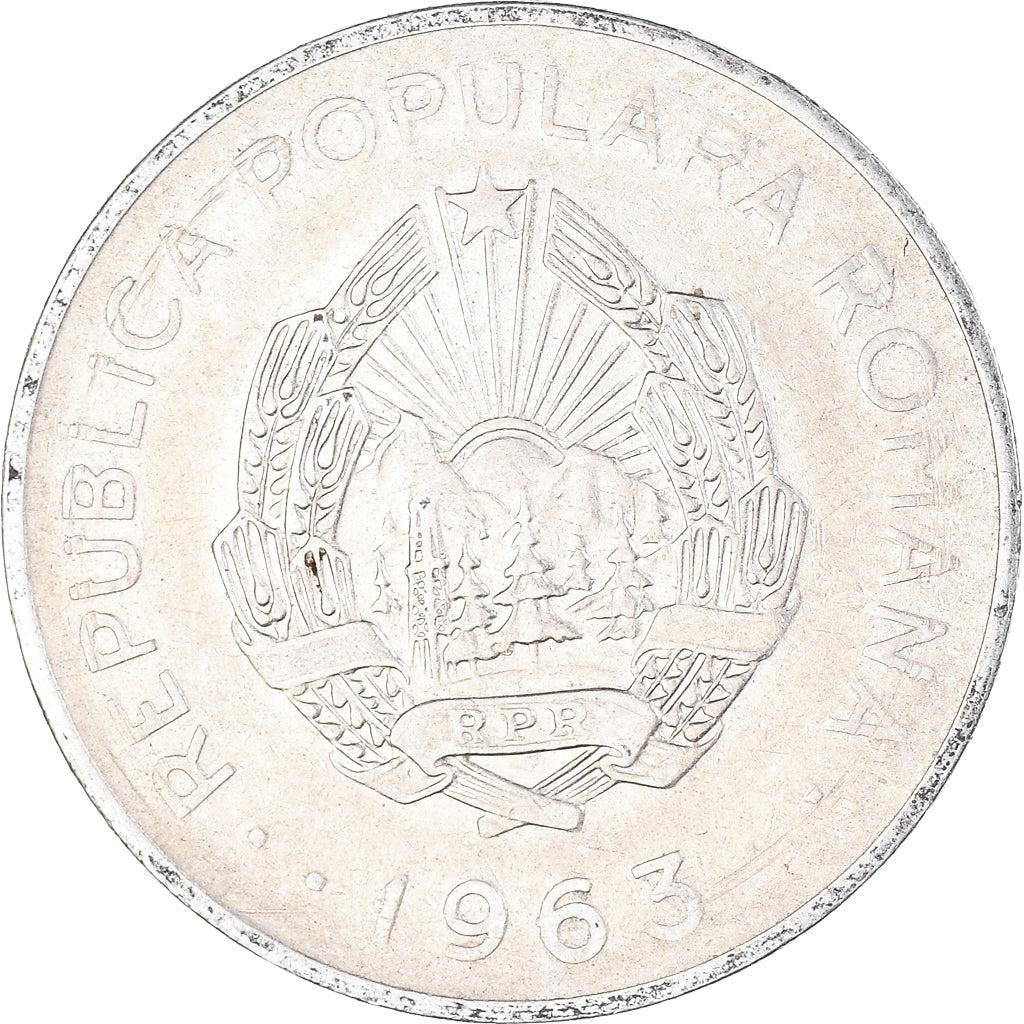 Monnaie, Roumanie, 3 Lei, 1963