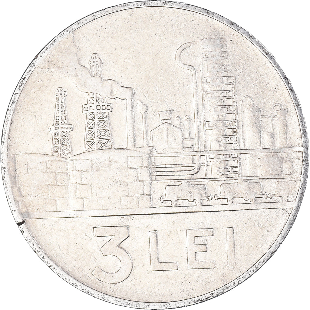Monnaie, Roumanie, 3 Lei, 1963