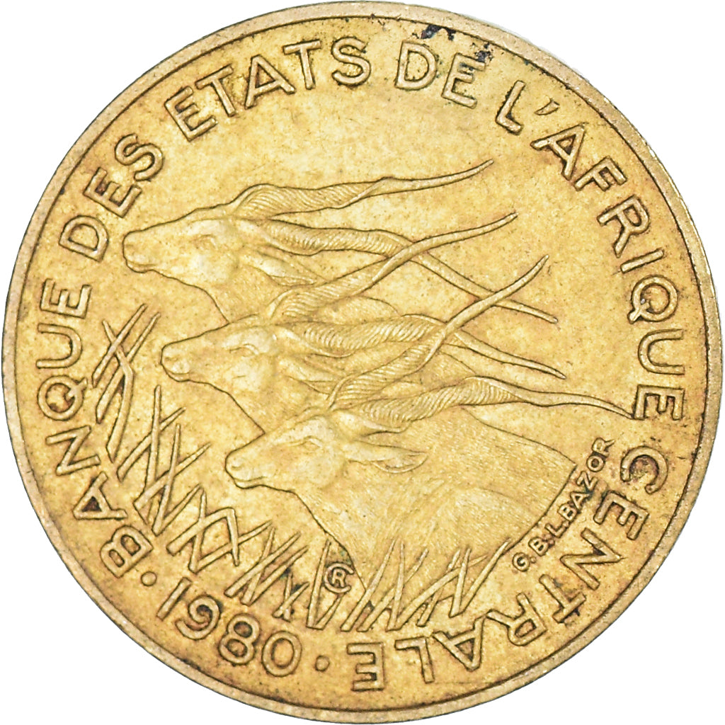 Munten, Staten van Centraal Afrika, 5 Francs, 1980